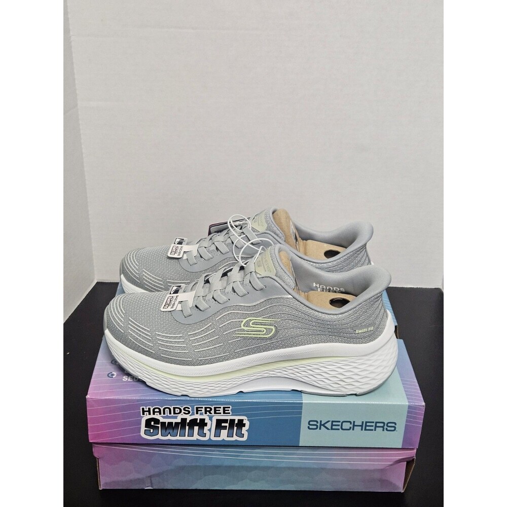 Sz 7.5 - Sketchers Sport Hands Free Slip-ins Womens Gray Green Memory Foam